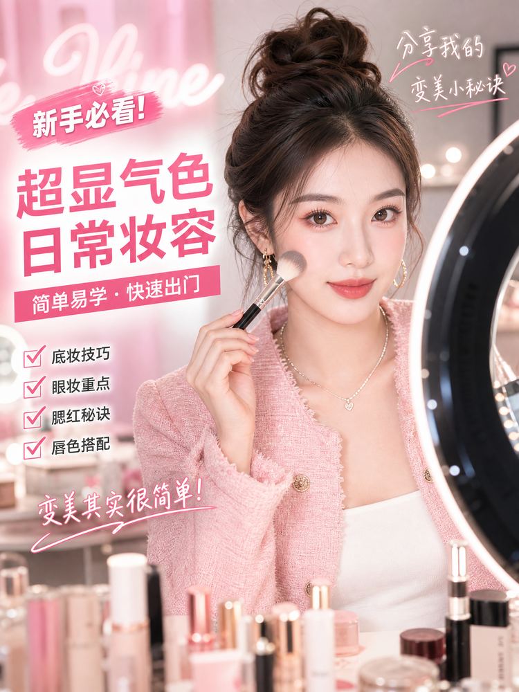 香蕉视频美妆视频教程-超显气色日常妆容